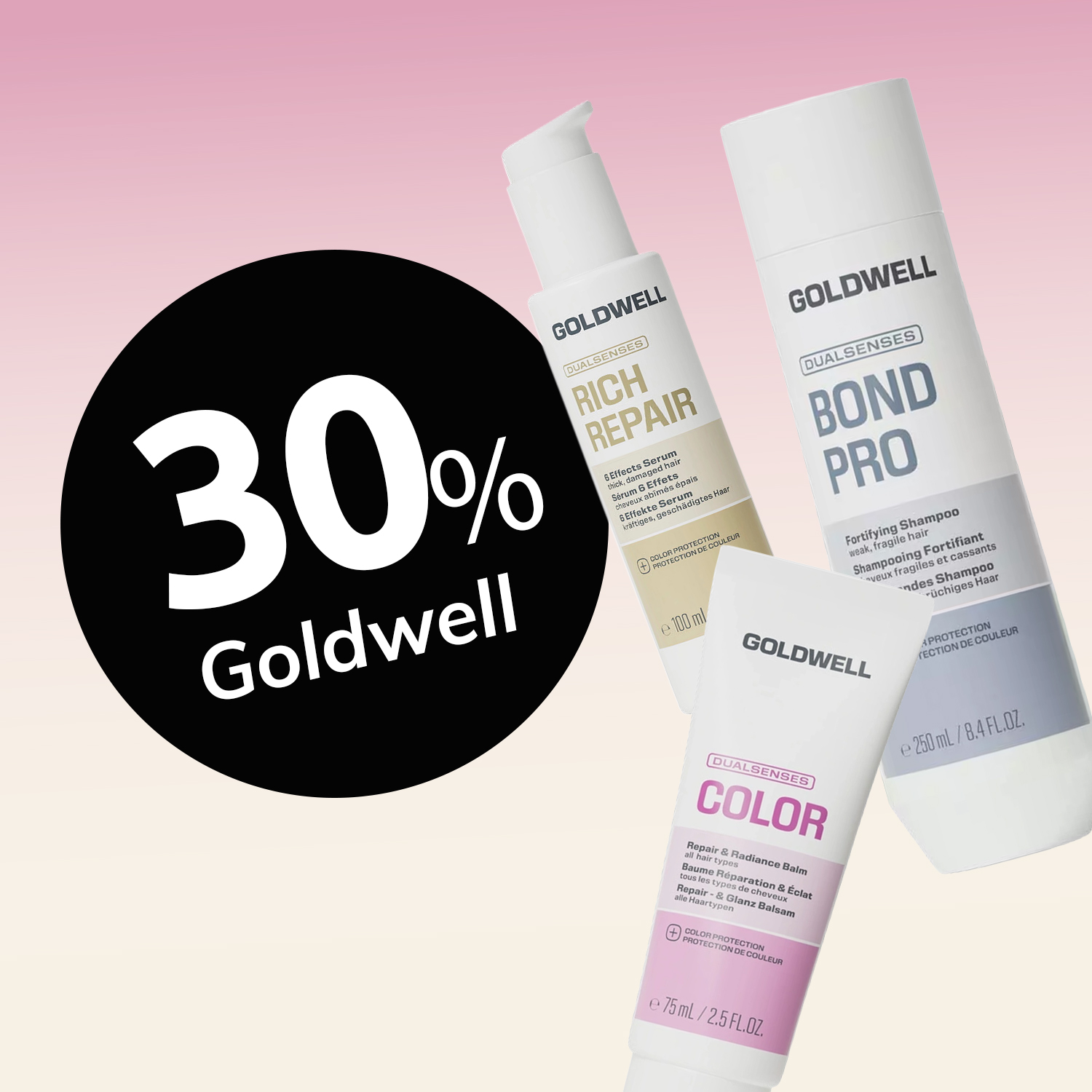 Goldwell 30% rabatt på professionell hårvård
